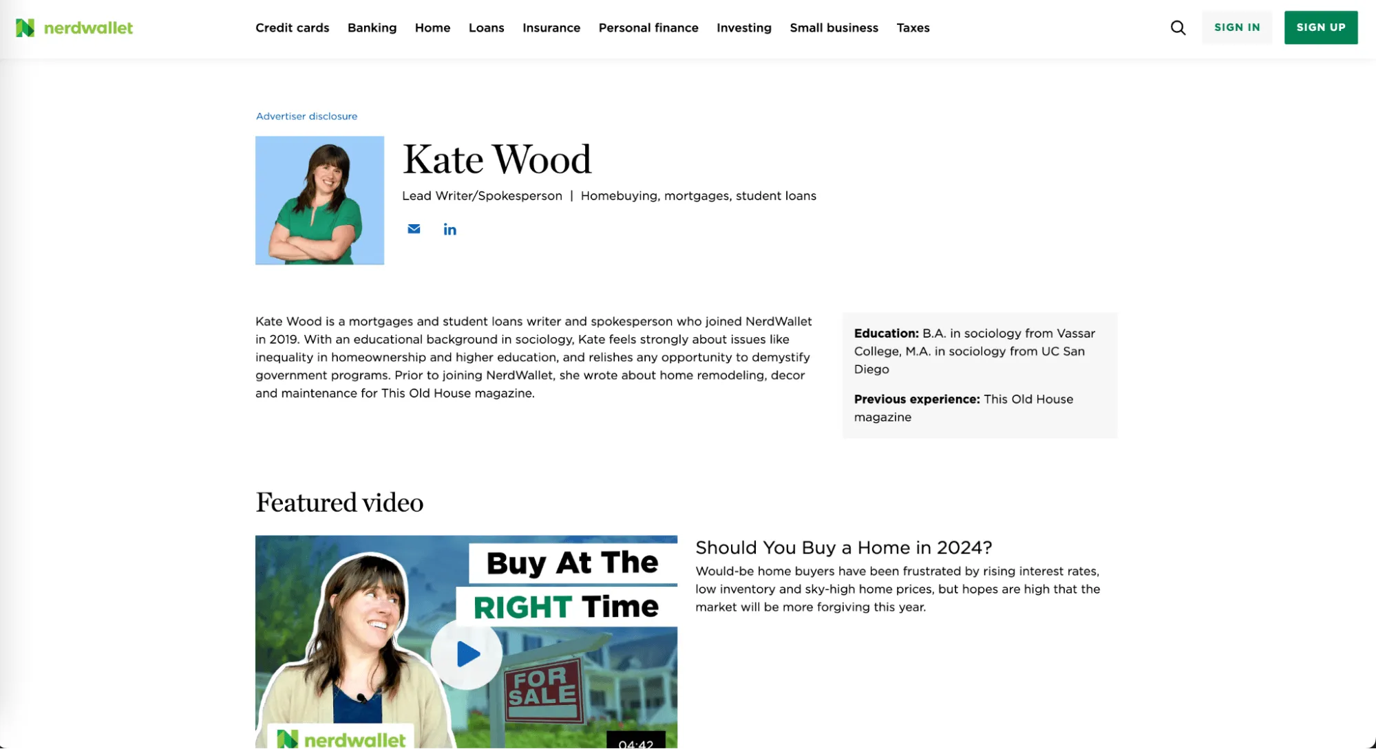 Пример биографии автора для SEO